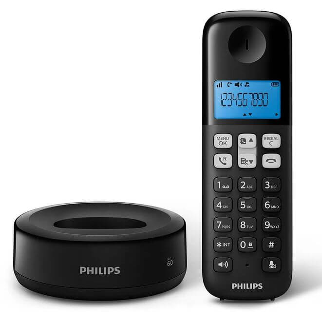 TELEFONO INALAMBRICO PHILIPS D1311 IDENTIFICADOR NEGRO