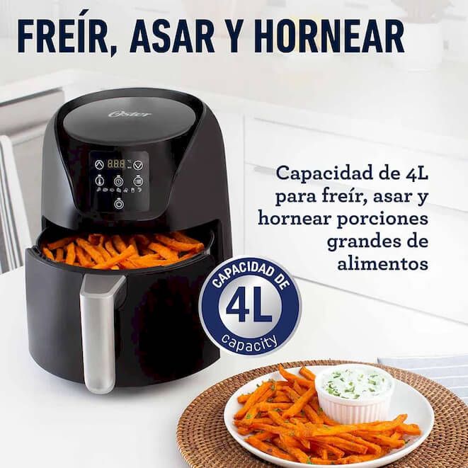 FREIDORA OSTER AF40D DE AIRE DIGITAL 4LTS