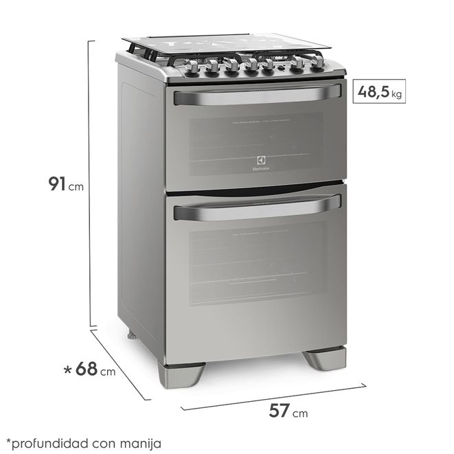 COCINA ELECTROLUX 56DXQ IX ESPEJ.DOB.HOR EL-G