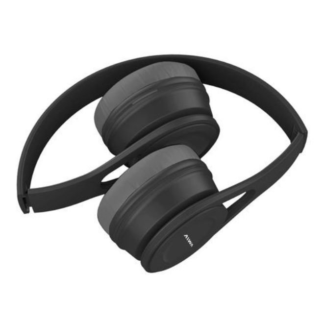 AURICULAR VINCHA AIWA PLEGABLE CON MICRÃ“FONO AVA-102N / NEGRO