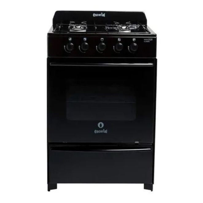 COCINA ESCORIAL MASTER CLASSIC BLACK 56CM - GAS ENVASADO