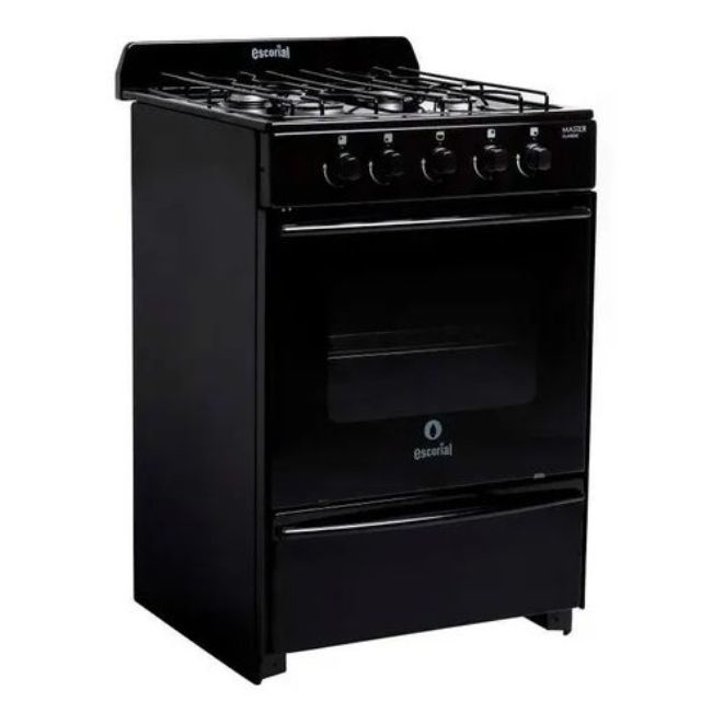 COCINA ESCORIAL MASTER CLASSIC BLACK 56CM - GAS ENVASADO