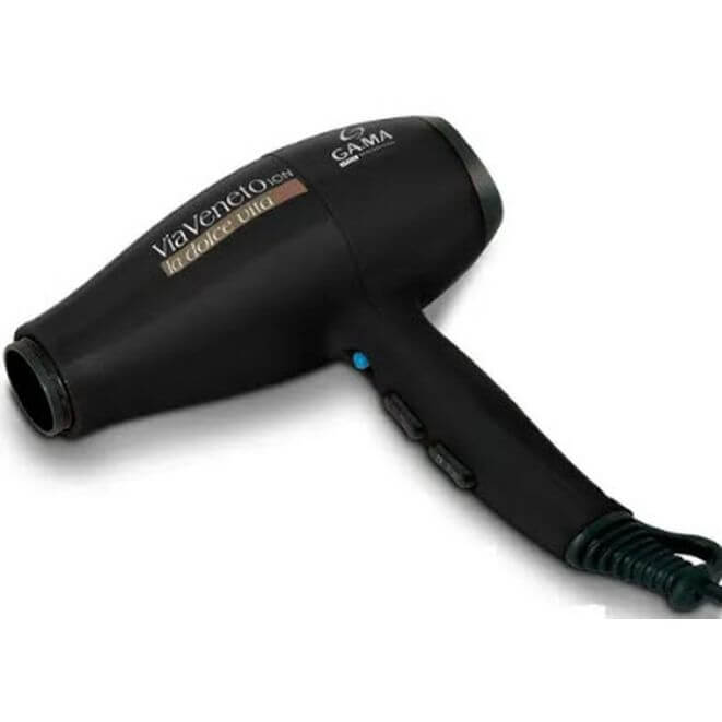 SECADOR DE PELO GAMA VIA VENETO 2200W IÃ“NICO 220V NEGRO