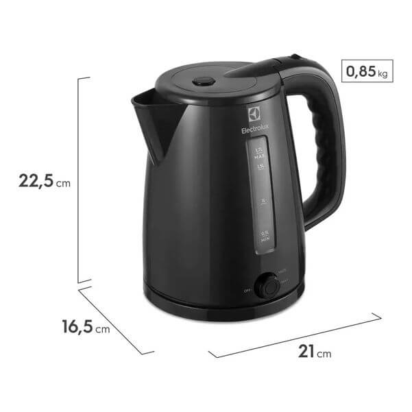 PAVA ELECTROLUX EKA20 1.7LT REGULADOR NEGRA
