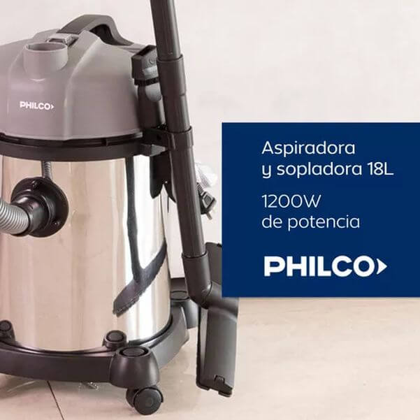ASPIRADORA PHILCO PHAST1833P 18L 1200W LIQUIDO Y SOLIDO