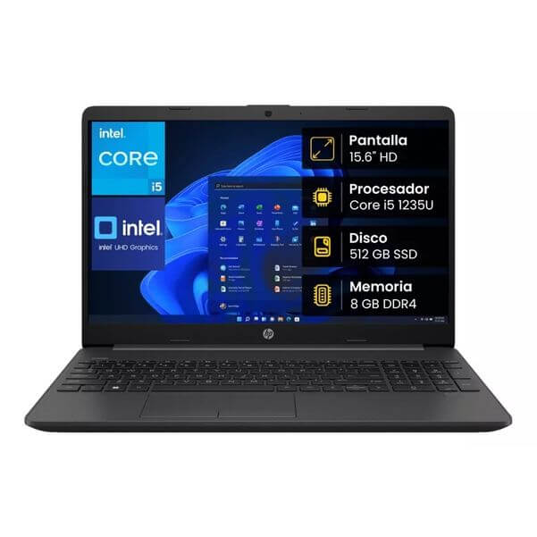 NOTEBOOK HP 250G9 CORE I5-1235U 8GB RAM 512GB SD 15P W11H