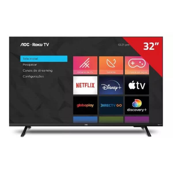 SMART TV AOC 32 LED 32S5135/77 ROKU INCORPORADO