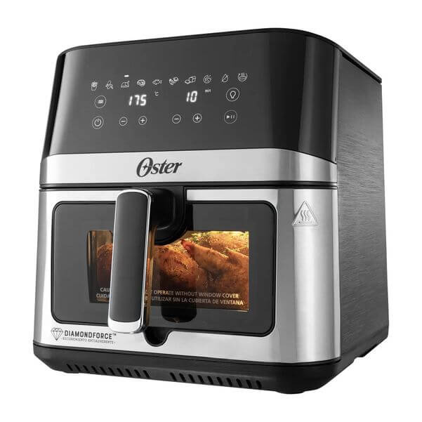 FREIDORA OSTER AF75W DE AIRE 7.5L CON VISOR Y LUZ