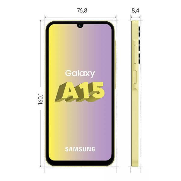 CELULAR SAMSUNG A15 6.5P 50MP 4GB RAM/128GB SD AMARILLO