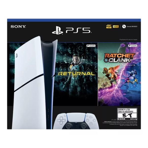 CONSOLA PLAY STATION 5 SONY PS5 DIGITAL CON RETURNAL Y RATCHET