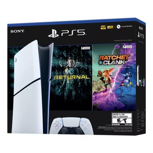 CONSOLA PLAY STATION 5 SONY PS5 DIGITAL CON RETURNAL Y RATCHET
