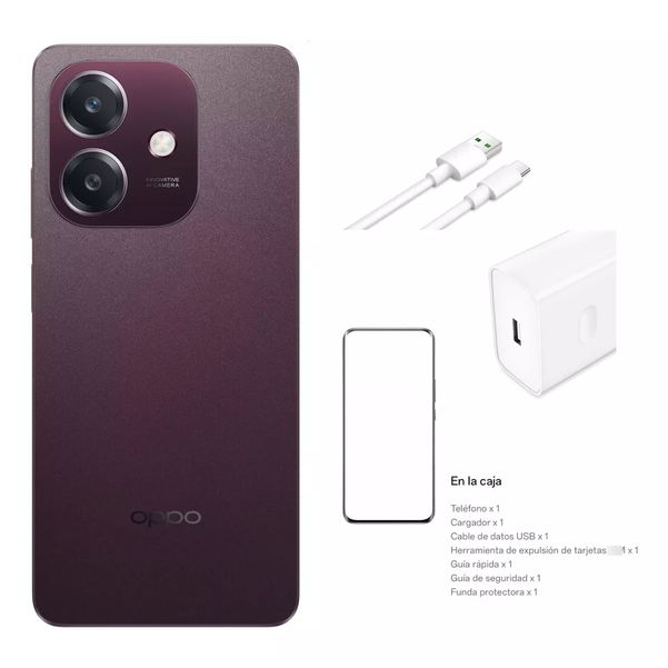 CELULAR OPPO A40 6.67P 50MP 4GB RAM/256GB SD DARK RED