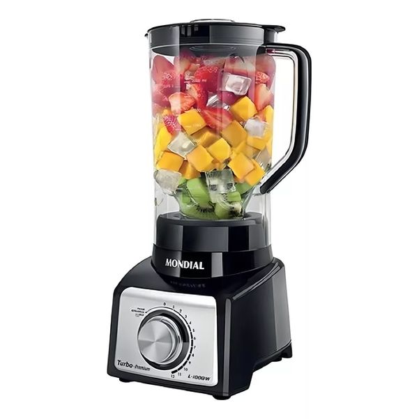 LICUADORA MONDIAL L-1000 3L 1000W 12VEL NEGRA