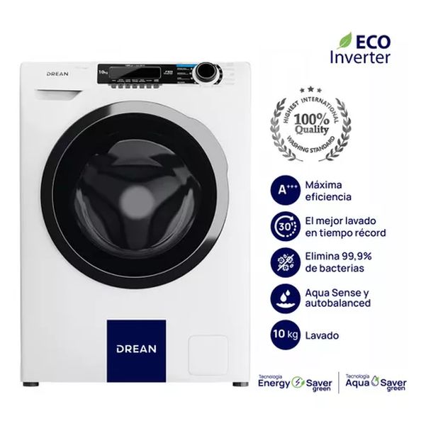 LAVARROPAS DREAN LFDR1012SB0 10KG 1200RPM INVERTER BLANCO