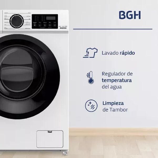 LAVARROPAS BGH BWFI06W24AR 6KG 1000RPM BLANCO INVERTER