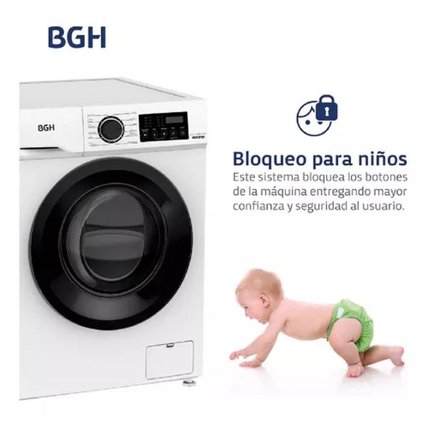 LAVARROPAS BGH BWFI06W24AR 6KG 1000RPM BLANCO INVERTER
