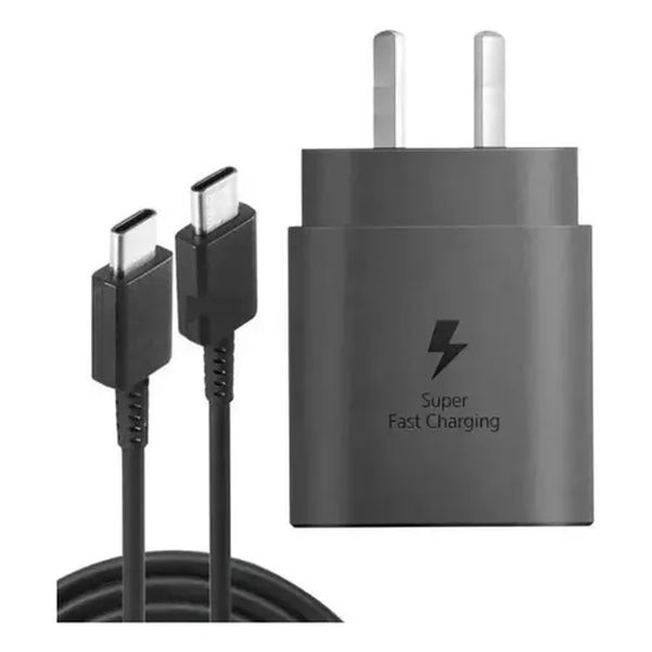 CARGADOR SAMSUNG EP-T2510XBSGAR 25W NEGRO CON CABLE C