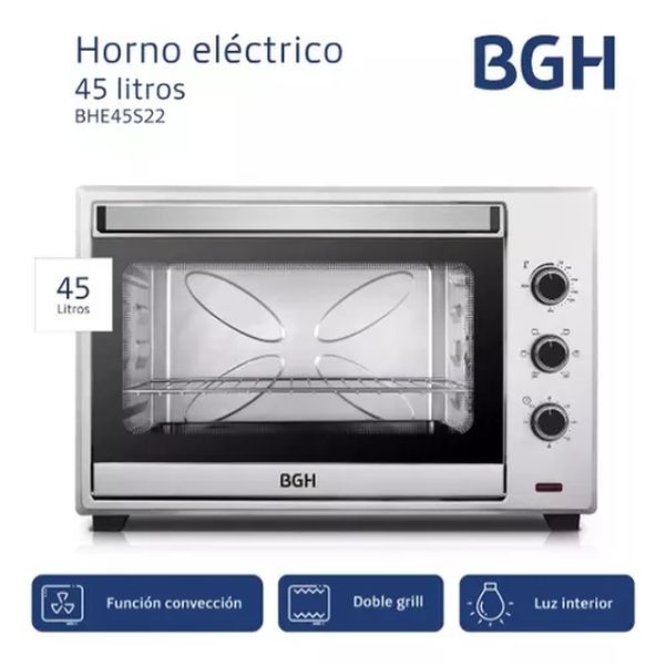 HORNO GRILL BGH BHE45S22 45LT CONVECCION