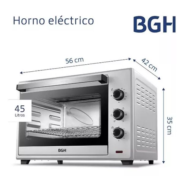 HORNO GRILL BGH BHE45S22 45LT CONVECCION