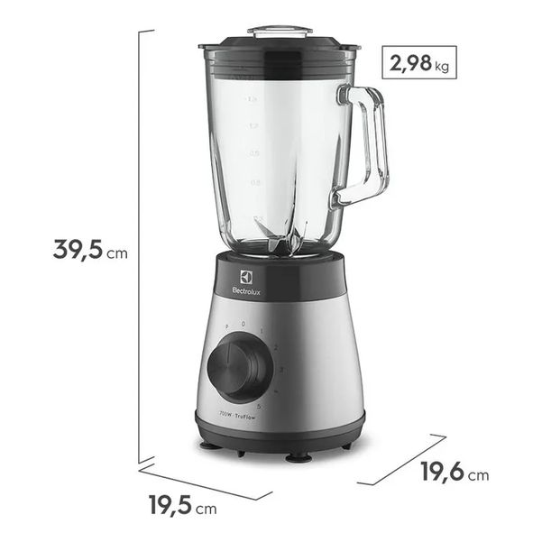 LICUADORA ELECTROLUX EBS30 2LT 800W INOX JARRA VIDRIO