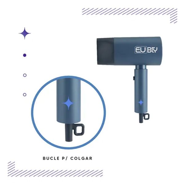 SECADOR DE PELO EURO BEAUTY EB-HDDC07I 1800W MINIMALISTA