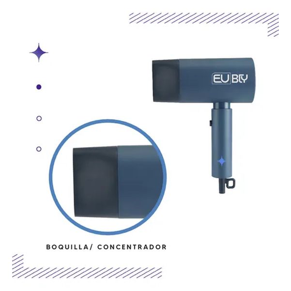 SECADOR DE PELO EURO BEAUTY EB-HDDC07I 1800W MINIMALISTA