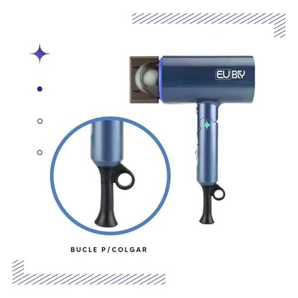 SECADOR DE PELO EURO BEAUTY EB-HDDC03I 1400W PLEGABLE