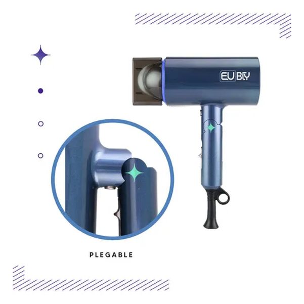 SECADOR DE PELO EURO BEAUTY EB-HDDC03I 1400W PLEGABLE