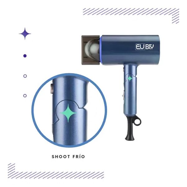 SECADOR DE PELO EURO BEAUTY EB-HDDC03I 1400W PLEGABLE