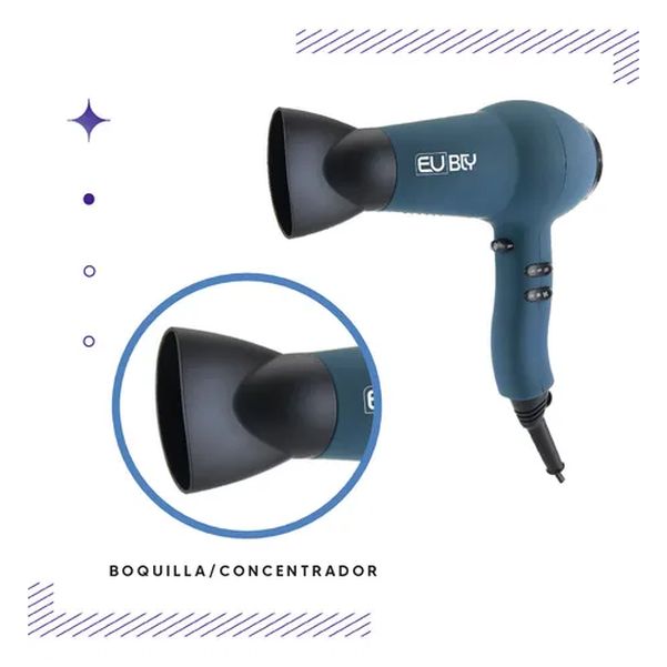 SECADOR DE PELO EURO BEAUTY EB-HDDC11I 2200W ENGOMADO
