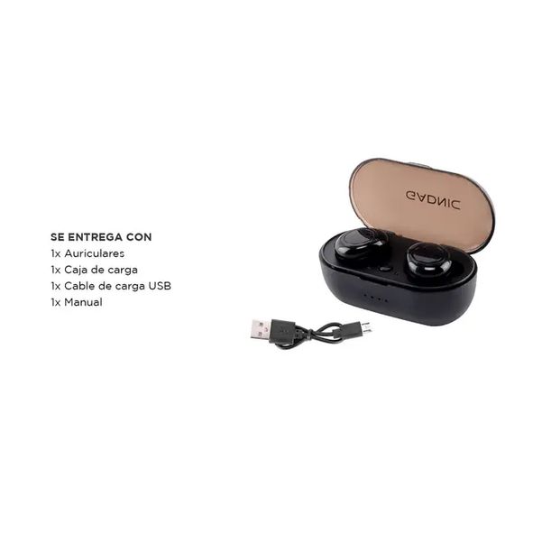 AURICULAR GADNIC ABLUE166 IN EAR BT NEGRO