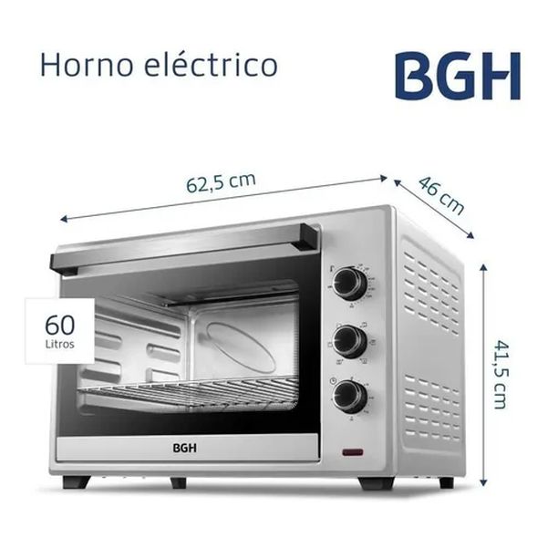 HORNO ELECTRICO BGH BHE60S22 60L CONVECCION