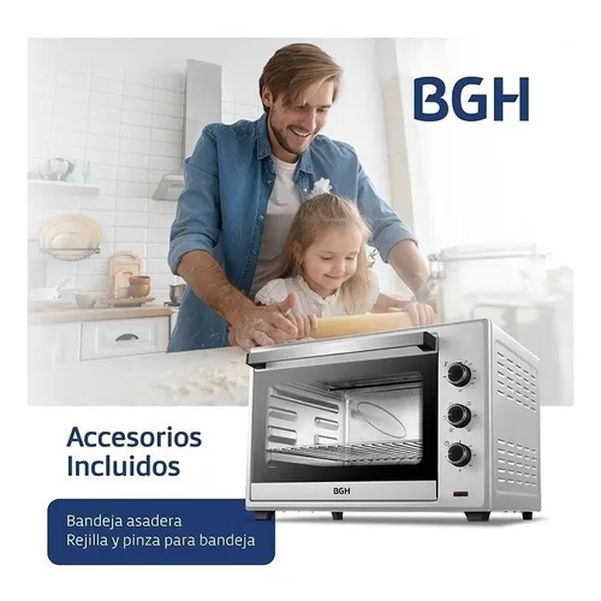 HORNO ELECTRICO BGH BHE60S22 60L CONVECCION