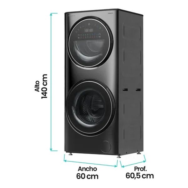 LAVASECARROPAS PHILCO PHLFT157GT TORRE 10+5/7KG INVERTER