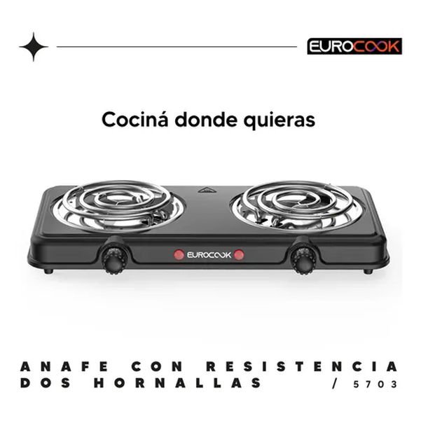 ANAFE EUROCOOK EC-5703 2 HORNALLAS ELECTRICAS 2000W