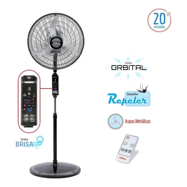 VENTILADOR LILIANA PIE VPD20R PARR. CROMADA DIG.