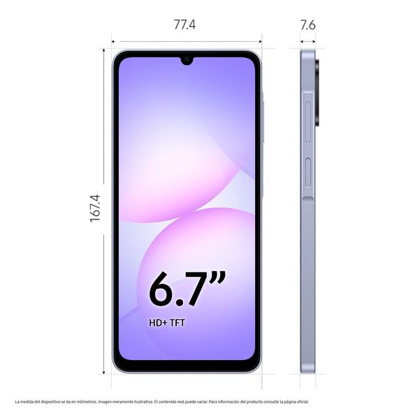 CELULAR SAMSUNG A07 6.7P 50MP 4/128GB GREEN