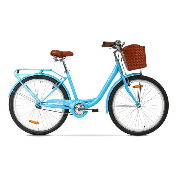 BICICLETA TOPMEGA LUX R26 PASEO ACERO CANASTO/GUARDABARROS/PORTAEQUIPAJE