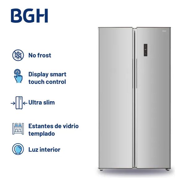 HELADERA BGH BRS400I1A 397LT SBS NO FROST INVERTER IX