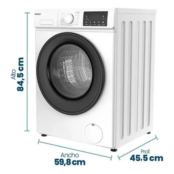 LAVARROPAS PHILCO PHLF67BN 6KG 1200RPM INVERTER BLANCO