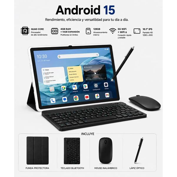 TABLET IWEGGO 10P 4+14/128G TEC+MOU+LAP BLACK