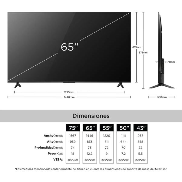 SMART TV TCL 65V6C-F UHD GOOGLE TV
