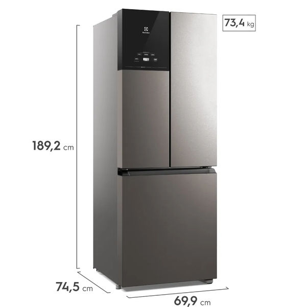 HELADERA ELECTROLUX IM7S 523L SBS NO FROST INVERTER IX BOTT
